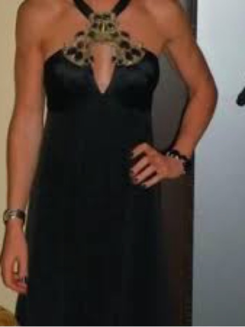 Karen Millen black silk gown